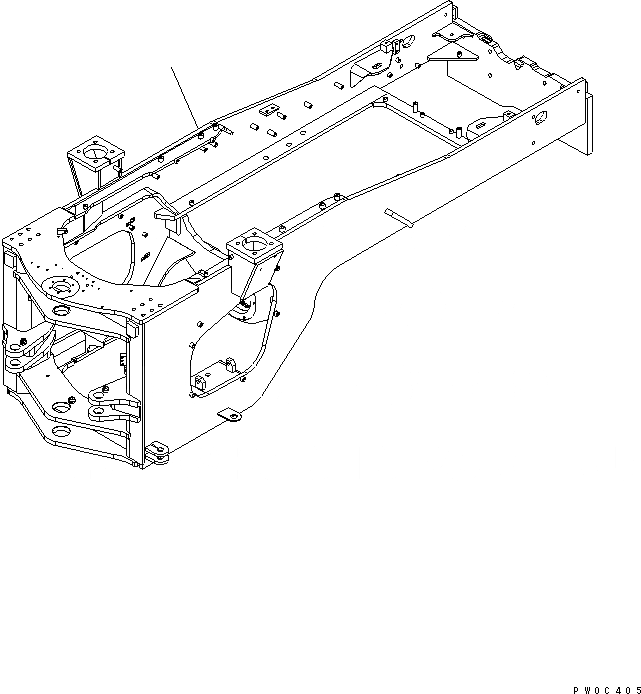 Схема запчастей Komatsu WA450-5L - ЗАДН. РАМА ОСНОВНАЯ РАМА И ЕЕ ЧАСТИ