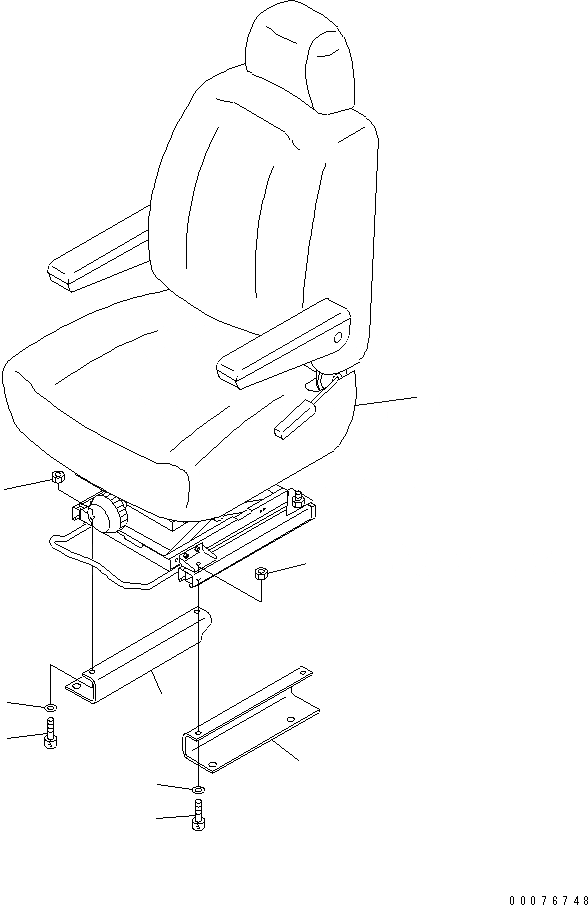 Схема запчастей Komatsu WA450-5L - СИДЕНЬЕ ОПЕРАТОРА (С ВОЗД. ПОДВЕСКОЙ С ОТКИДН. СПИНКОЙ) КАБИНА ОПЕРАТОРА И СИСТЕМА УПРАВЛЕНИЯ