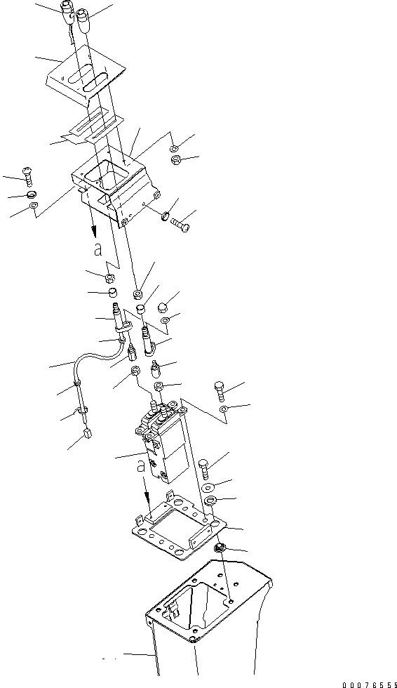 Схема запчастей Komatsu WA450-5L - УПРАВЛЕНИЕ ПОГРУЗКОЙ (РЫЧАГ) (ДЛЯ 2-Х СЕКЦИОНН. КЛАПАН) КАБИНА ОПЕРАТОРА И СИСТЕМА УПРАВЛЕНИЯ