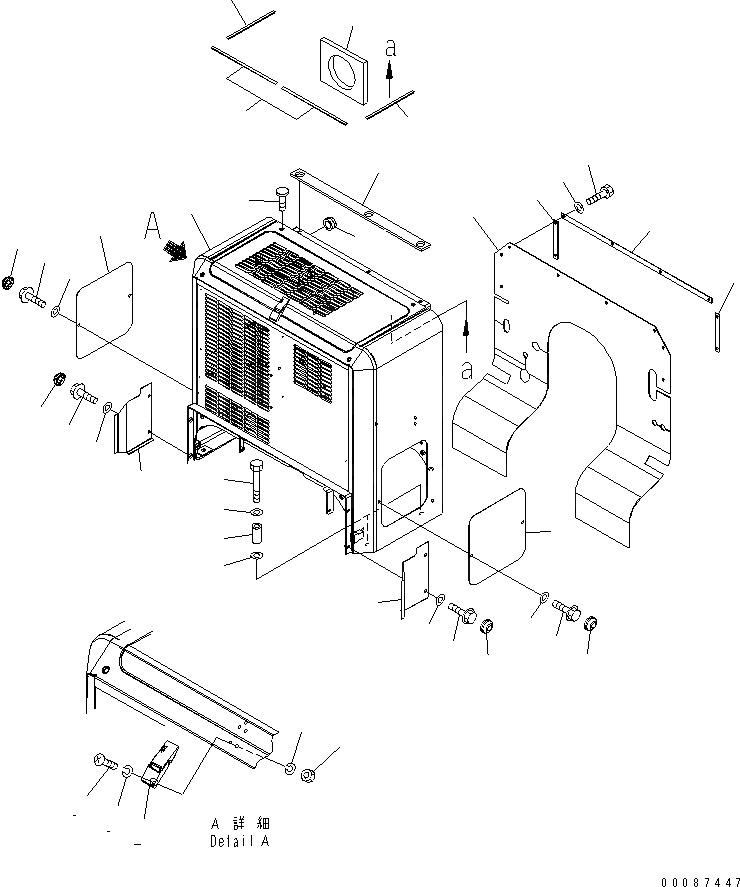 Схема запчастей Komatsu WA450-5L - BULKHEAD ЧАСТИ КОРПУСА