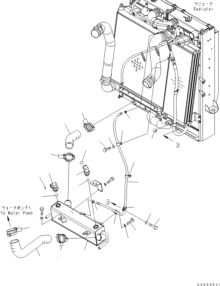 Схема запчастей Komatsu WA450-6-W1 - РАДИАТОР (ГИДРОТРАНСФОРМАТОР ОХЛАДИТЕЛЬ И ТРУБЫ) СИСТЕМА ОХЛАЖДЕНИЯ