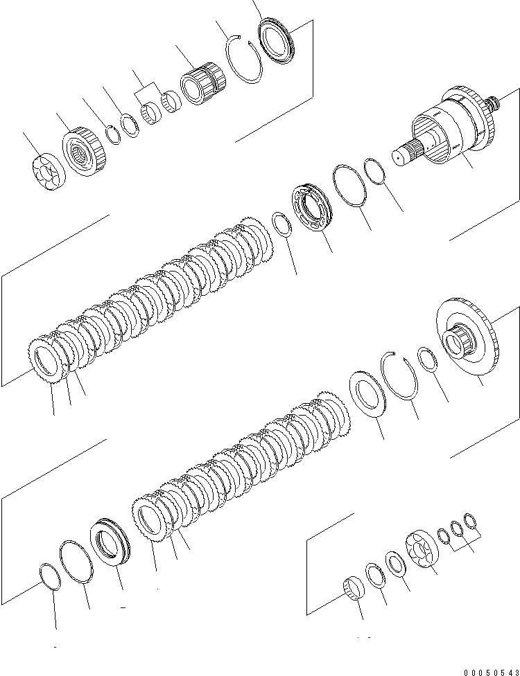 Схема запчастей Komatsu WA450-6-W1 - ТРАНСМИССИЯ (1 И 4 МУФТА) СИЛОВАЯ ПЕРЕДАЧА