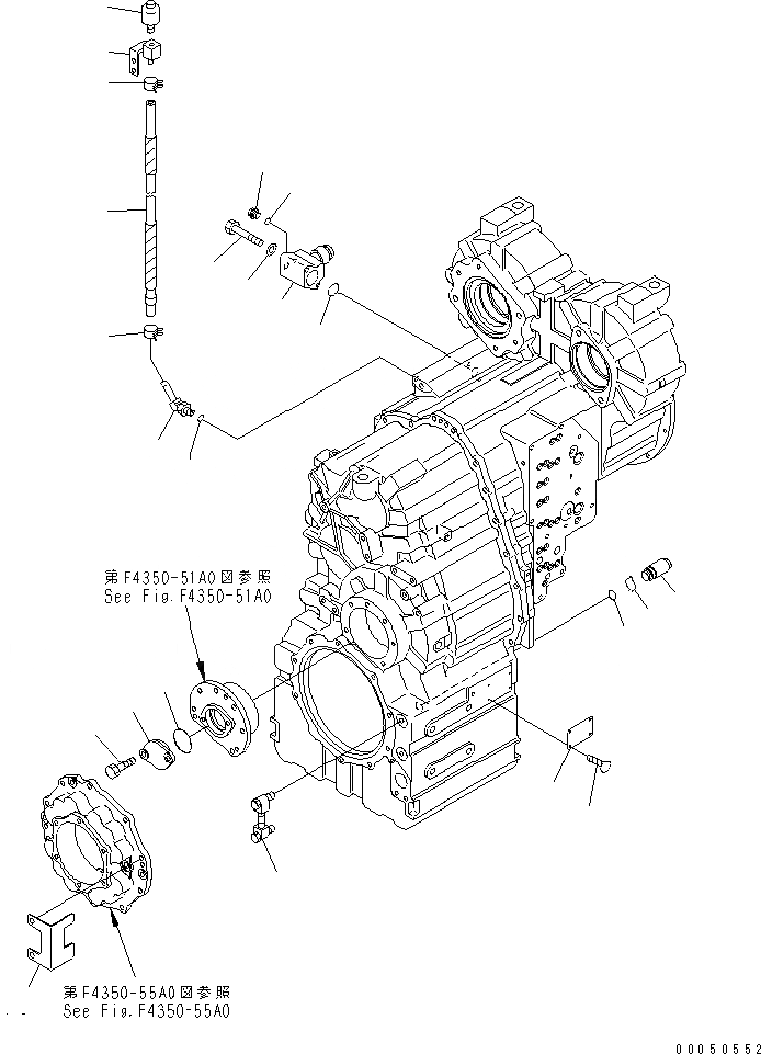 Схема запчастей Komatsu WA450-6-W1 - RANSMISSION (АКСЕССУАРЫ) (/) (С БЛОКИР.-UP) СИЛОВАЯ ПЕРЕДАЧА