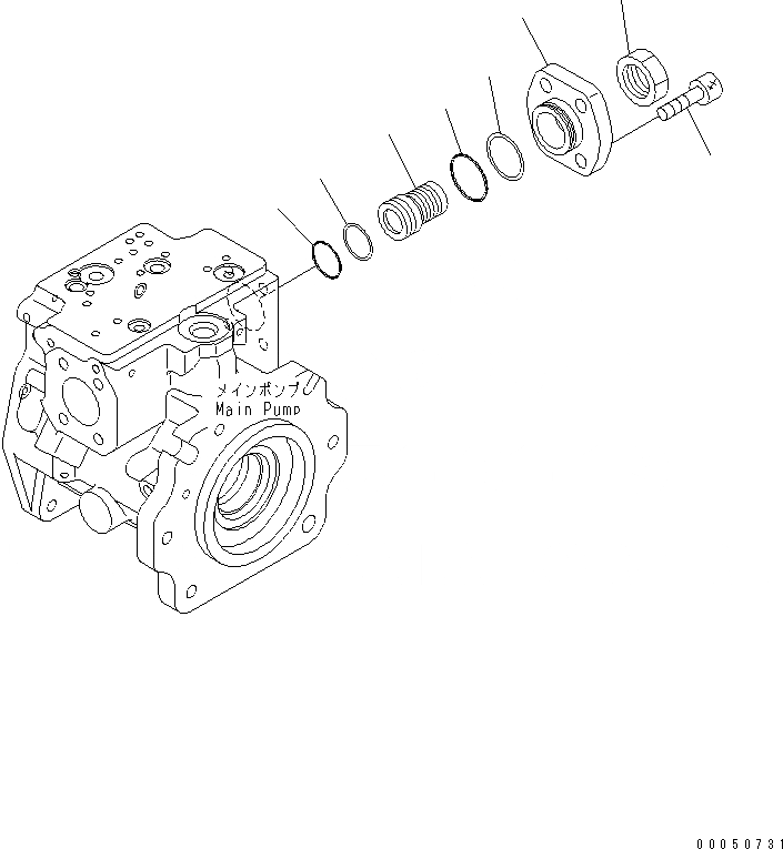 Схема запчастей Komatsu WA450-6-W1 - ГИДР. НАСОС. (ПОГРУЗ. /7) ГИДРАВЛИКА