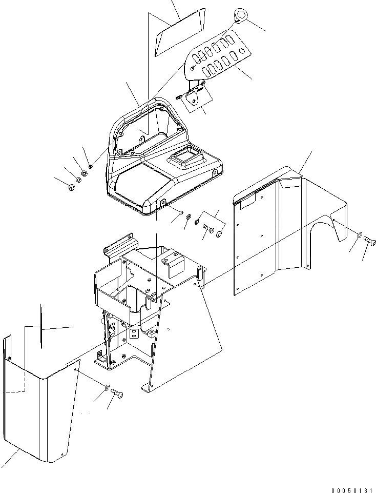 Схема запчастей Komatsu WA450-6-W1 - УПРАВЛЕНИЕ ПОГРУЗКОЙ (COVER) КАБИНА ОПЕРАТОРА И СИСТЕМА УПРАВЛЕНИЯ