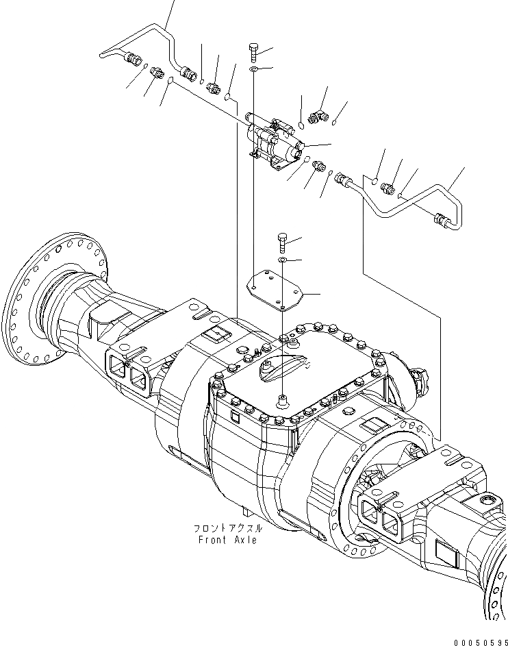 Схема запчастей Komatsu WA450-6-W1 - ТОРМОЗНАЯ ГИДРОЛИНИЯ (ПЕРЕДНИЙ МОСТ ТРУБЫ) КАБИНА ОПЕРАТОРА И СИСТЕМА УПРАВЛЕНИЯ