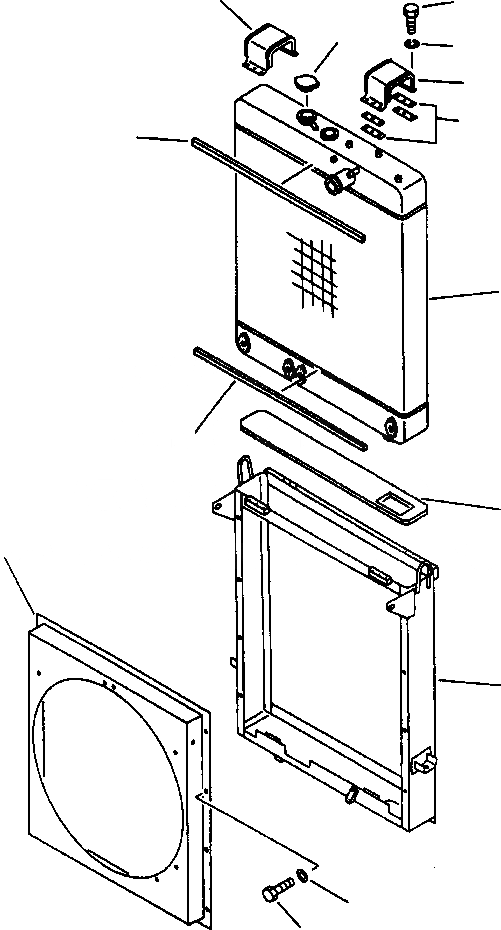 Схема запчастей Komatsu WA450-2 - FIG NO. РАДИАТОР КОМПОНЕНТЫ ДВИГАТЕЛЯ & ЭЛЕКТРИКА