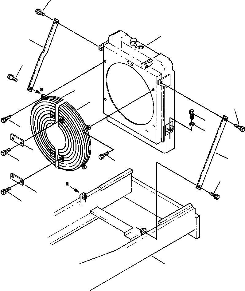Схема запчастей Komatsu WA450-2 - FIG NO. КРЕПЛЕНИЕ РАДИАТОРА И ВЕНТИЛЯТОР ДВИГ-ЛЯ ЧАСТИ КОРПУСА КОМПОНЕНТЫ ДВИГАТЕЛЯ & ЭЛЕКТРИКА