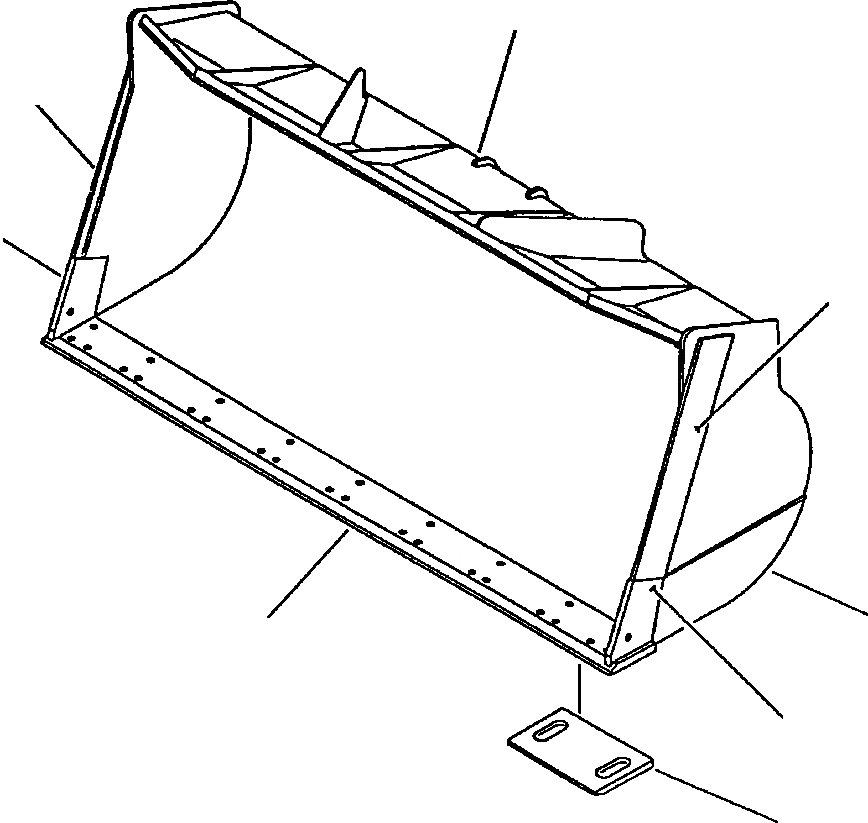 Схема запчастей Komatsu WA450-2 - FIG NO. 7 EXCAVATING КОВШ - . CU. YD. (. M) РАБОЧЕЕ ОБОРУДОВАНИЕ