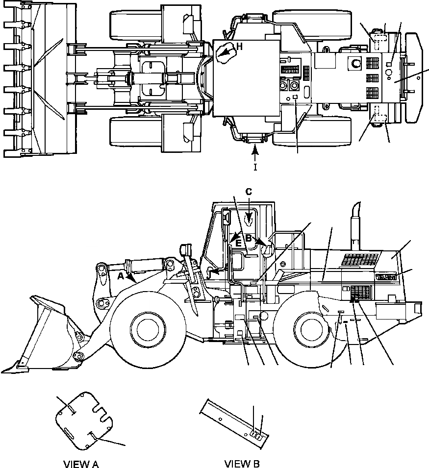 Схема запчастей Komatsu WA450-2 - FIG NO. 98A PROВОЗДУХОВОДЫ GRAPHICS - ИСПАНИЯ МАРКИРОВКАS, ИНСТРУМЕНТ & КОМПЛЕКТS