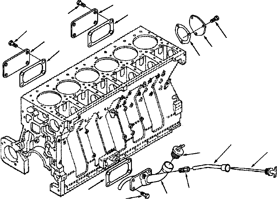 Схема запчастей Komatsu WA450-3L - FIG. A-A DIPSTICK, МАСЛОНАЛИВНОЙ ПАТРУБОК PORT, И РАСПРЕДВАЛ КРЫШКИ ДВИГАТЕЛЬ