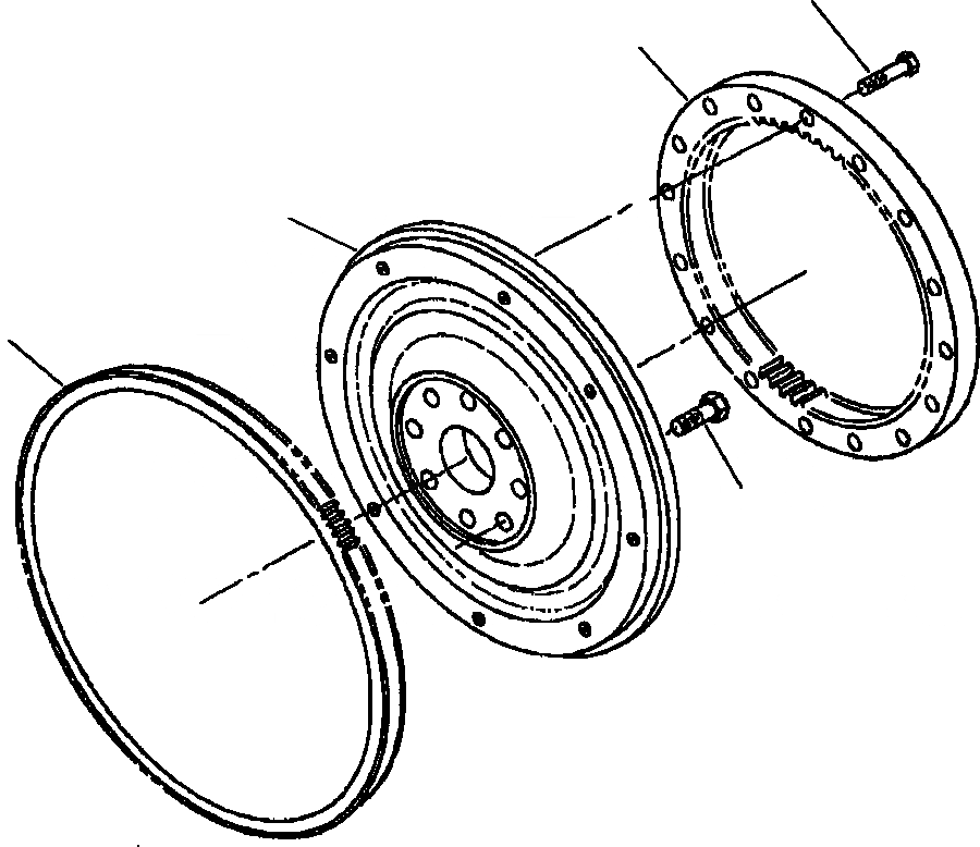 Схема запчастей Komatsu WA450-3L - FIG. A-A МАХОВИК И RING ПРИВОД ДВИГАТЕЛЬ