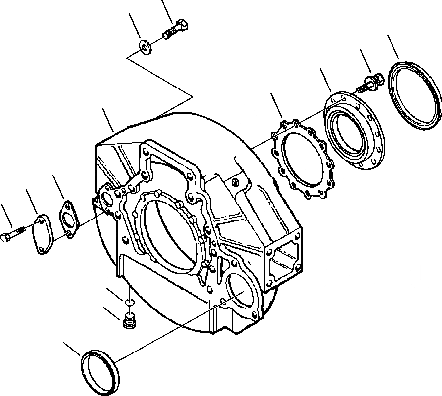 Схема запчастей Komatsu WA450-3L - FIG. A8-AA КАРТЕР МАХОВИКА ДВИГАТЕЛЬ