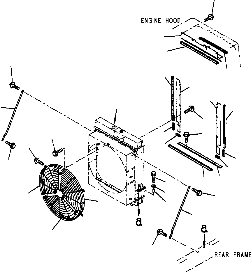 Схема запчастей Komatsu WA450-3L - FIG. C-A РАДИАТОР И КРЕПЛЕНИЕ - С ВЕНТИЛЯТОР ДВИГ-ЛЯ ЧАСТИ КОРПУСА СИСТЕМА ОХЛАЖДЕНИЯ