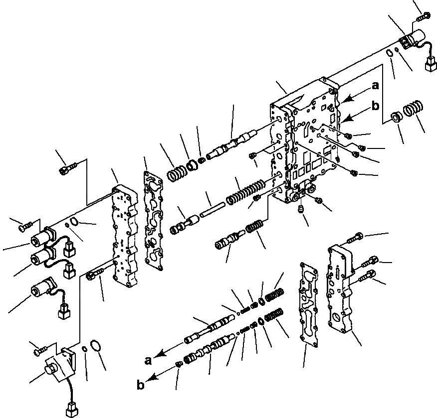 Схема запчастей Komatsu WA450-3L - FIG. F-A КЛАПАН УПРАВЛЕНИЯ ТРАНСМИССИЕЙ - НИЖН. КЛАПАН СИЛОВАЯ ПЕРЕДАЧА И КОНЕЧНАЯ ПЕРЕДАЧА