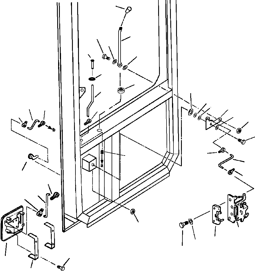 Схема запчастей Komatsu WA450-3L - FIG. K-A КАБИНА - ДВЕРЬ LATCHES КАБИНА ОПЕРАТОРА И СИСТЕМА УПРАВЛЕНИЯ