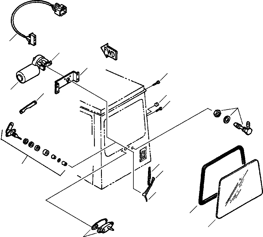 Схема запчастей Komatsu WA450-3L - FIG. K-7A КАБИНА ROPS - ЗАДН. СТЕКЛА И ДВОРНИКИ КАБИНА ОПЕРАТОРА И СИСТЕМА УПРАВЛЕНИЯ