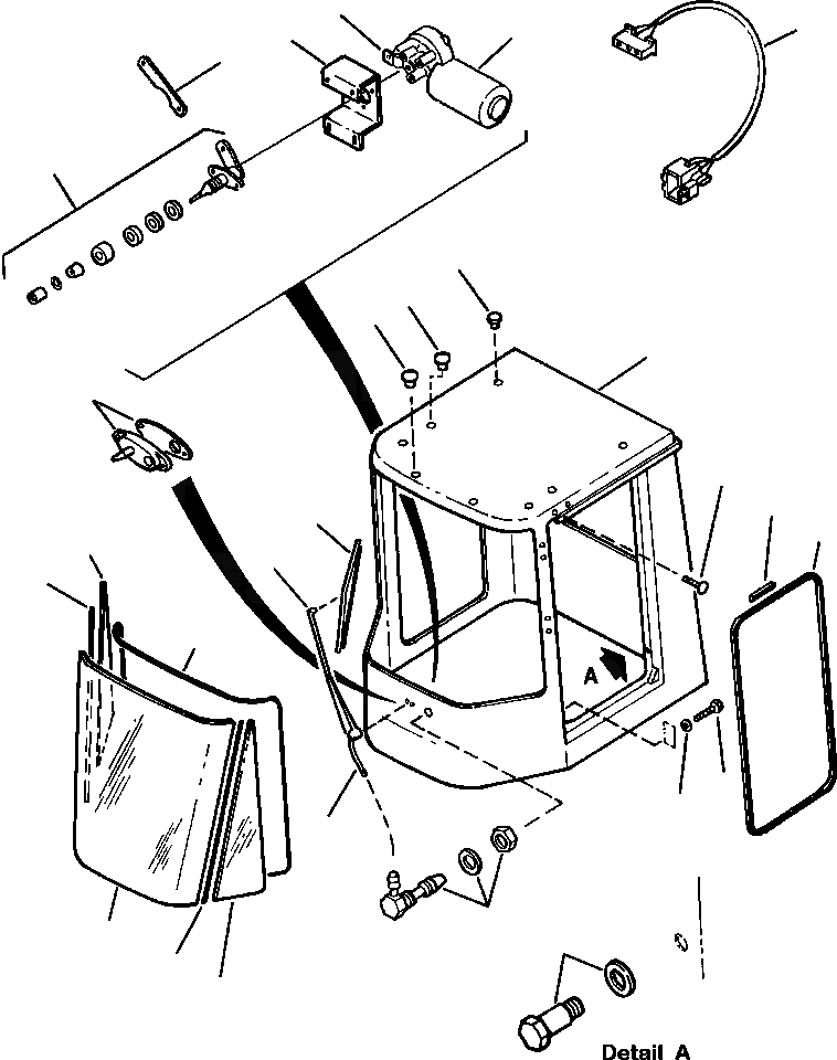Схема запчастей Komatsu WA450-3L - FIG. K-A КАБИНА ROPS - ПЕРЕДН. СТЕКЛА - ДВОРНИКИ И ДВЕРЬ УПЛОТНЕНИЕ КАБИНА ОПЕРАТОРА И СИСТЕМА УПРАВЛЕНИЯ