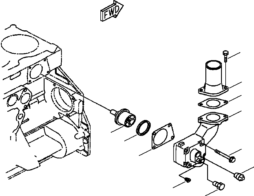 Схема запчастей Komatsu WA450-3MC - FIG. A7-AF ТЕРМОСТАТ ДВИГАТЕЛЬ