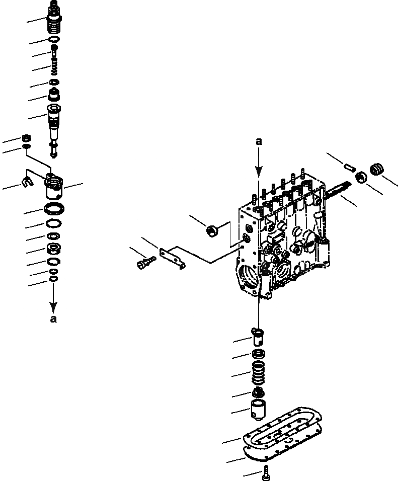 Схема запчастей Komatsu WA450-3MC - FIG. A-CKA ТОПЛ. НАСОС - PLUNGER ASSEMBLY ДВИГАТЕЛЬ