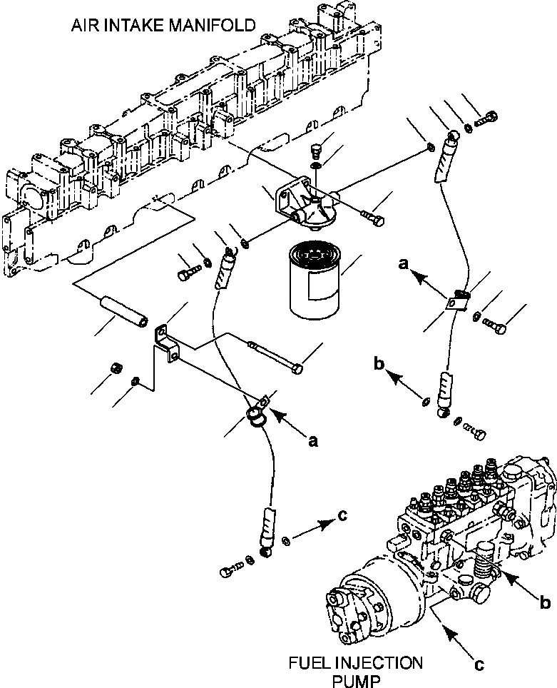 Схема запчастей Komatsu WA450-3MC - FIG. A-AH ТОПЛИВН. ФИЛЬТР. ДВИГАТЕЛЬ