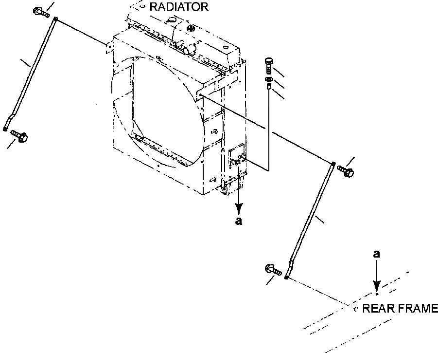 Схема запчастей Komatsu WA450-3MC - FIG. C-A РАДИАТОР - КРЕПЛЕНИЕ РАДИАТОРА СИСТЕМА ОХЛАЖДЕНИЯ
