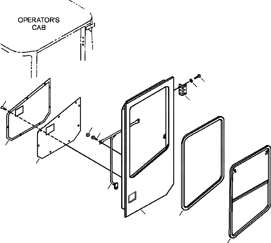 Схема запчастей Komatsu WA450-3MC - FIG. K-A КАБИНА - ДВЕРЬ КАБИНА ОПЕРАТОРА И СИСТЕМА УПРАВЛЕНИЯ