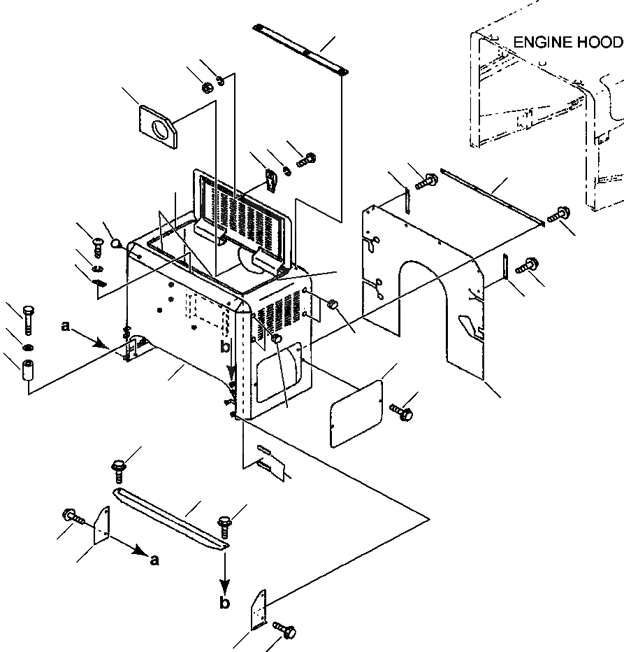 Схема запчастей Komatsu WA450-3MC - FIG. M-A BULKHEAD ЧАСТИ КОРПУСА