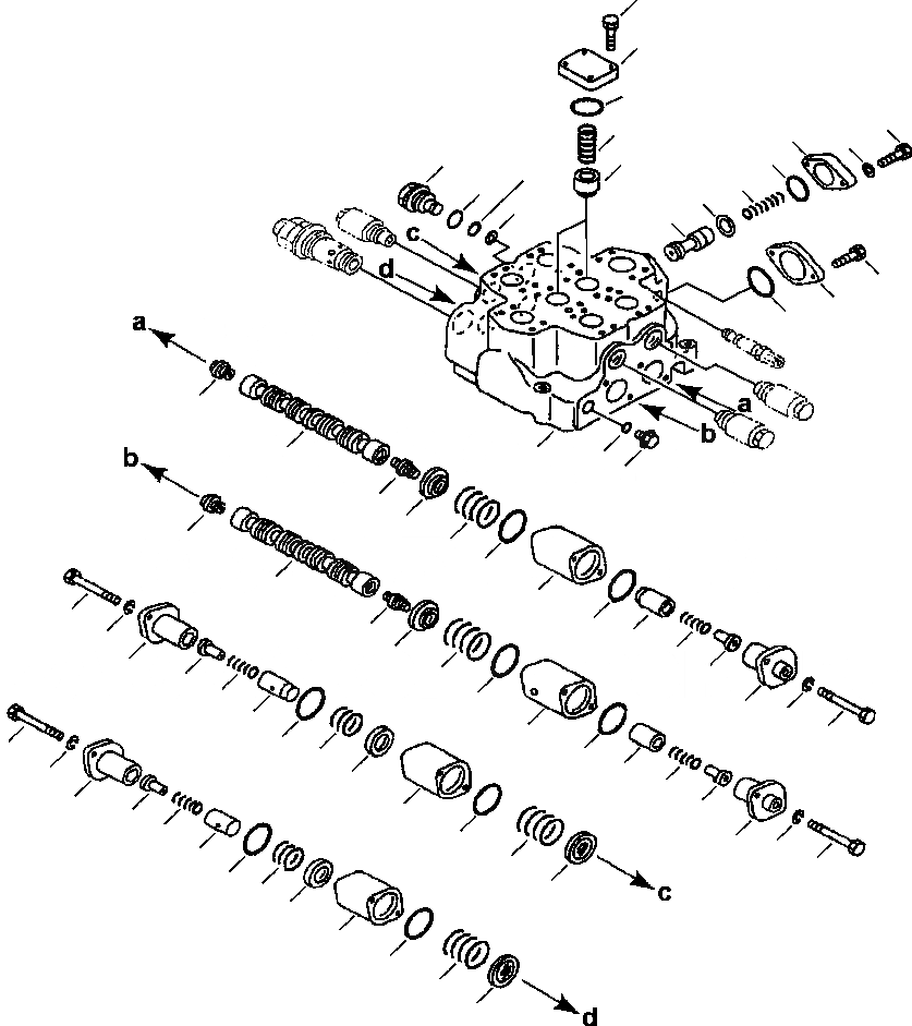 Схема запчастей Komatsu WA450-3MC - FIG. Y-A TWO-СЕКЦ. УПРАВЛЯЮЩ. КЛАПАН ОСНОВН. КОМПОНЕНТЫ И РЕМКОМПЛЕКТЫ