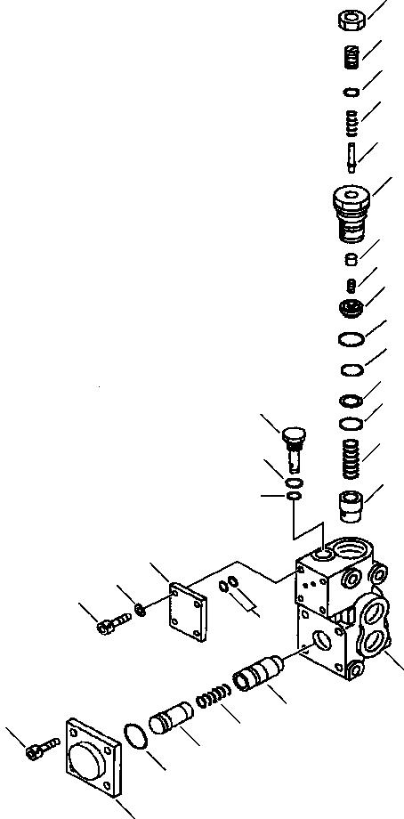 Схема запчастей Komatsu WA450-3MC - FIG. Y79-A ОТСЕКАЮЩИЙ КЛАПАН ОСНОВН. КОМПОНЕНТЫ И РЕМКОМПЛЕКТЫ