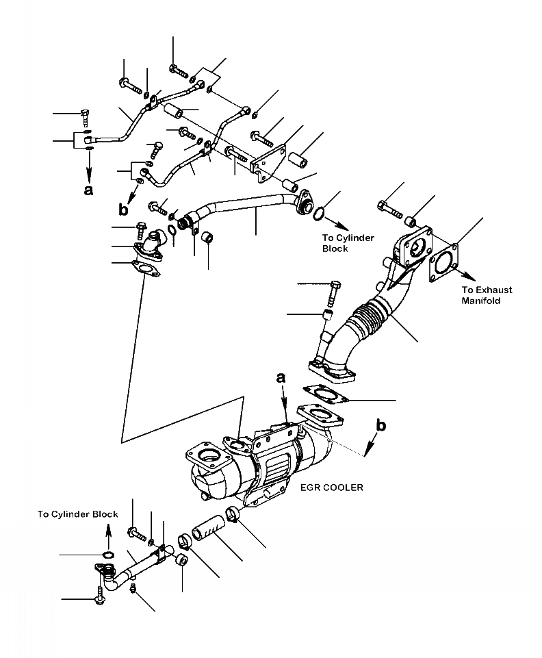 Схема запчастей Komatsu WA470-6 - A-BA ВЫПУСКН. GAS RECIRCULATION EGR ЛИНИЯ ОХЛАЖДЕНИЯ И ВОЗДУШН. ВЕНТИЛЯЦИЯ ДВИГАТЕЛЬ