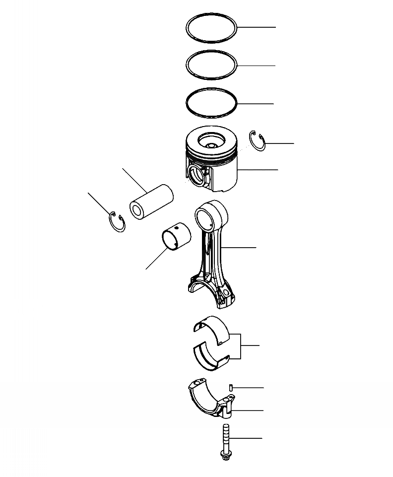 Схема запчастей Komatsu WA470-6 - A-AD8 ПОРШЕНЬ И ШАТУН ДВИГАТЕЛЬ
