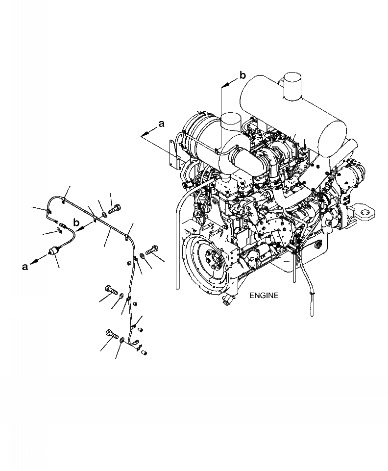 Схема запчастей Komatsu WA470-6 - B-A ИНДИКАТОР ПЫЛИ КОМПОНЕНТЫ ДВИГАТЕЛЯ