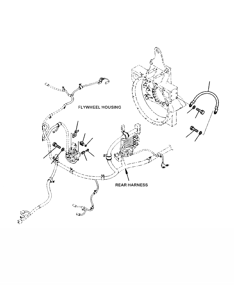 Схема запчастей Komatsu WA470-6 - E-7A ПРОВОДКА ДВИГАТЕЛЬ GROUND КАБЕЛЬ И ЗАГЛУШКАS ЭЛЕКТРИКА