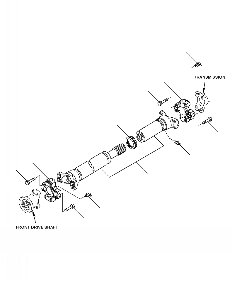 Схема запчастей Komatsu WA470-6 - F-A ВЕДУЩ. ВАЛ ЦЕНТР. СИЛОВАЯ ПЕРЕДАЧА И КОНЕЧНАЯ ПЕРЕДАЧА