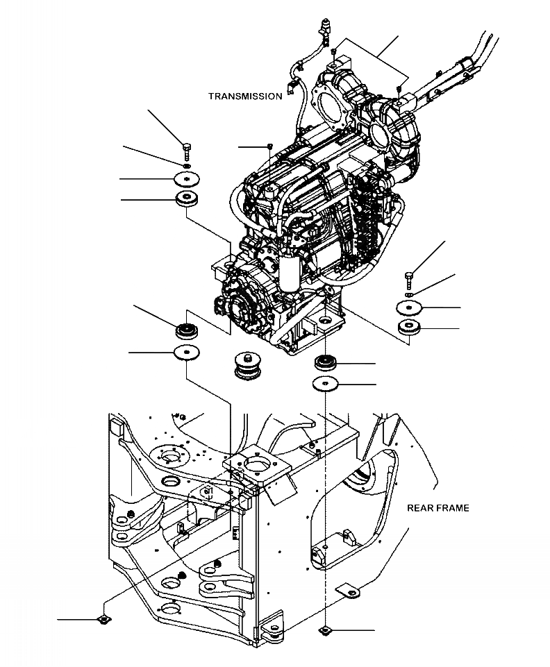 Схема запчастей Komatsu WA470-6 - F-A КРЕПЛЕНИЕ ТРАНСМИССИИ И ГИДРОТРАНСФОРМАТОРАTO ЗАДН. РАМА СИЛОВАЯ ПЕРЕДАЧА И КОНЕЧНАЯ ПЕРЕДАЧА