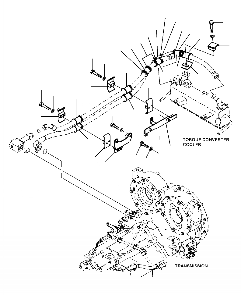 Схема запчастей Komatsu WA470-6 - F-A ГИДРОТРАНСФОРМАТОР И ТРАНСМИССИЯ ГИДРОТРАНСФОРМАТОР ЛИНИЯ ОХЛАЖДЕНИЯ (/) СИЛОВАЯ ПЕРЕДАЧА И КОНЕЧНАЯ ПЕРЕДАЧА