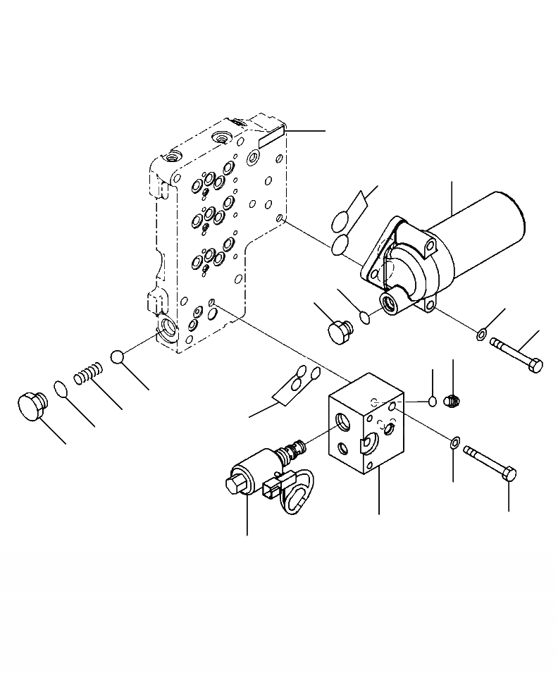 Схема запчастей Komatsu WA470-6 - F-9A ТРАНСМИССИЯ ЛЕВ. ОСНОВН. КЛАПАН (/) СИЛОВАЯ ПЕРЕДАЧА И КОНЕЧНАЯ ПЕРЕДАЧА