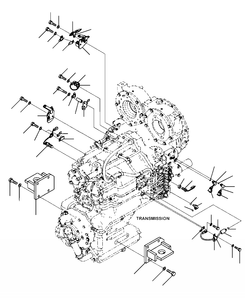 Схема запчастей Komatsu WA470-6 - F-7A КРЕПЛЕНИЕ ТРАНСМИССИИ КОРПУСS И ДАТЧИКS СИЛОВАЯ ПЕРЕДАЧА И КОНЕЧНАЯ ПЕРЕДАЧА