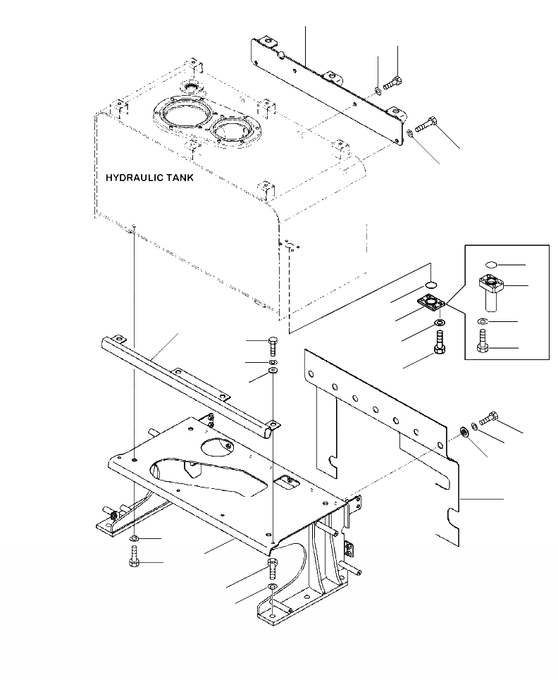 Схема запчастей Komatsu WA470-6 - H-A ГИДР. БАК. КРЕПЛЕНИЕ ГИДРАВЛИКА
