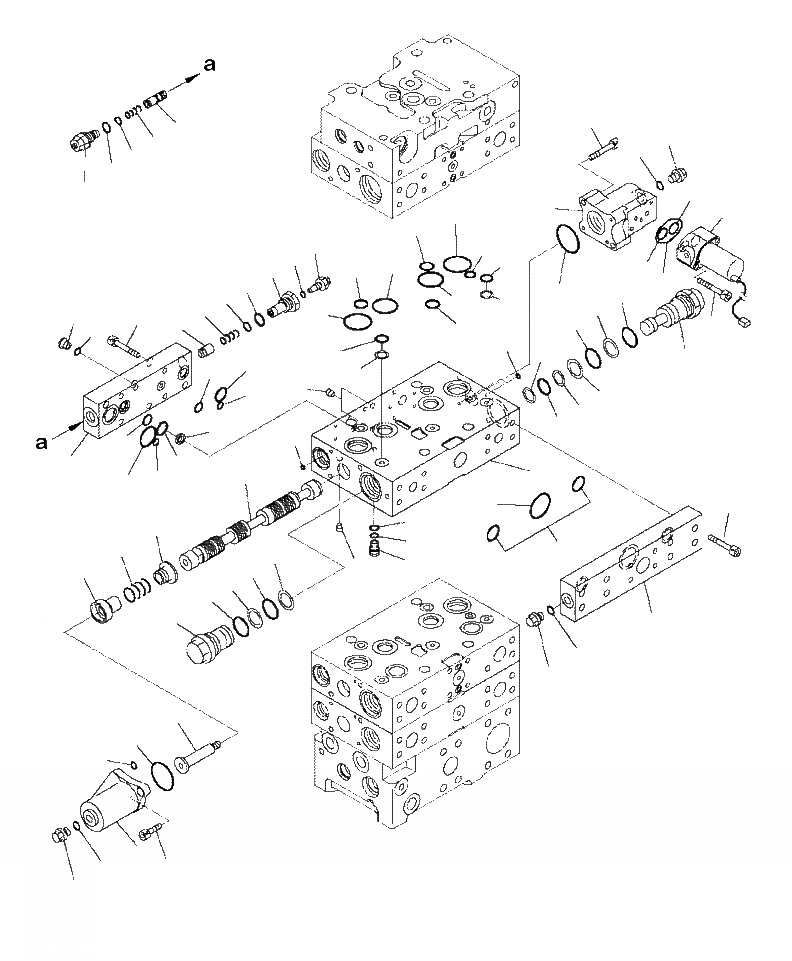 Схема запчастей Komatsu WA470-6 - H-A УПРАВЛЯЮЩ. КЛАПАН 3-Х СЕКЦИОНН. КЛАПАН (7/) ГИДРАВЛИКА