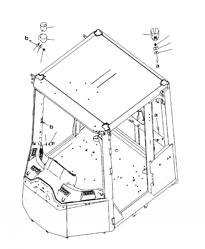 Схема запчастей Komatsu WA470-6 - K-A КАБИНА ROPS ПОДСТАКАННИК, CIGARETTE LIGHTER, И ПЕПЕЛЬНИЦА OPERATORXD S ОБСТАНОВКА И СИСТЕМА УПРАВЛЕНИЯ