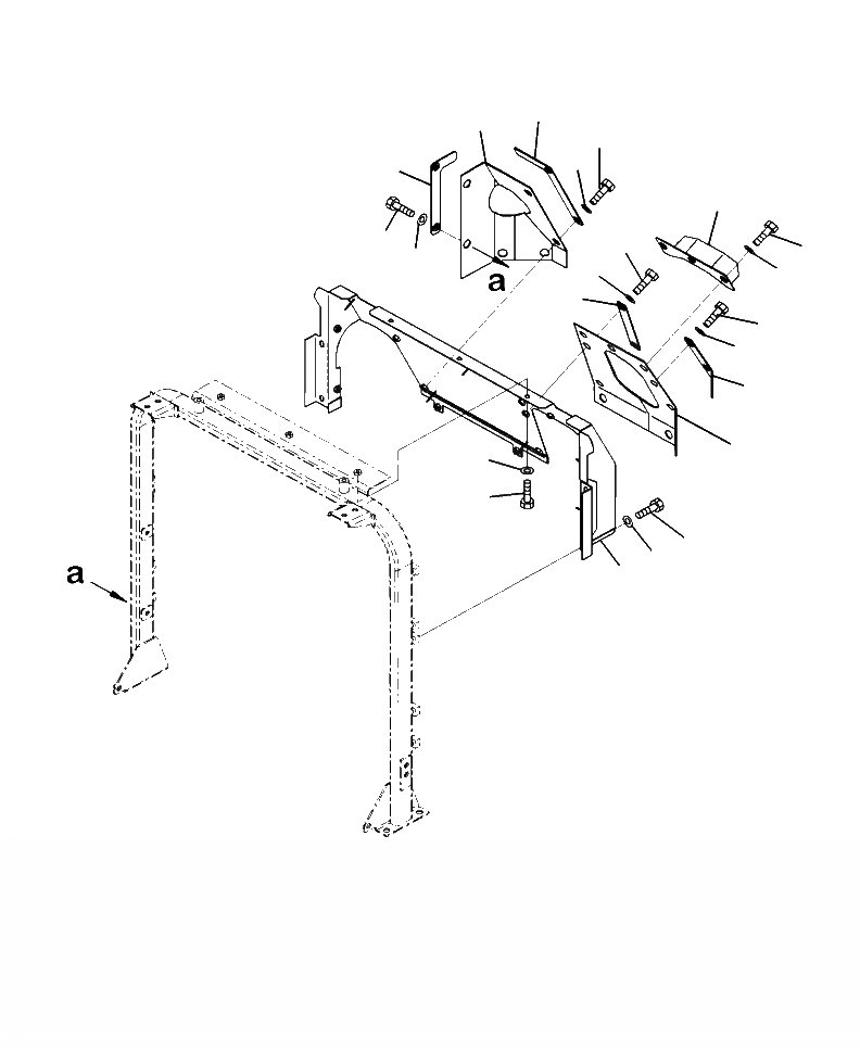 Схема запчастей Komatsu WA470-6 - M-A КАПОТ ПЕРЕДН. ДЕФЛЕКТОРS ЧАСТИ КОРПУСА