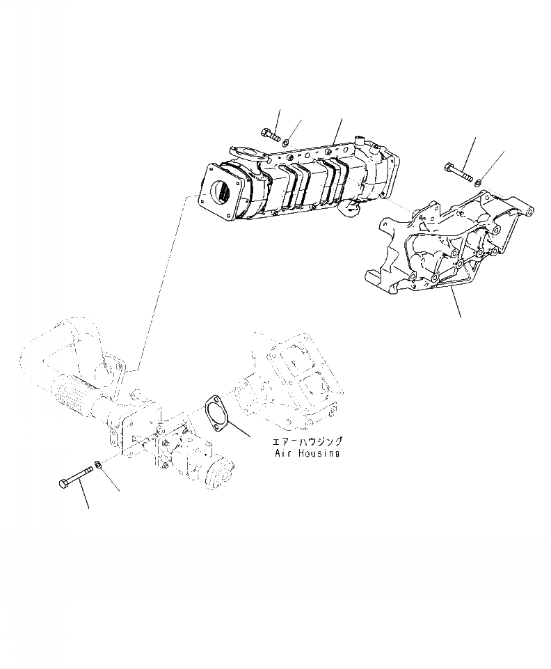 Схема запчастей Komatsu WA470-7 - A- ВЫПУСКН. GAS RE-CIRCULATION (EGR) КЛАПАН EGR КЛАПАН И ОХЛАДИТЕЛЬ КРЕПЛЕНИЕ ДВИГАТЕЛЬ