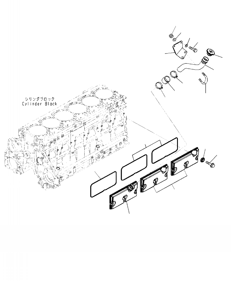 Схема запчастей Komatsu WA470-7 - A- КРЫШКА ТОЛКАТЕЛЕЙ КЛАПАНА И МАСЛОНАЛИВНОЙ ПАТРУБОК ДВИГАТЕЛЬ