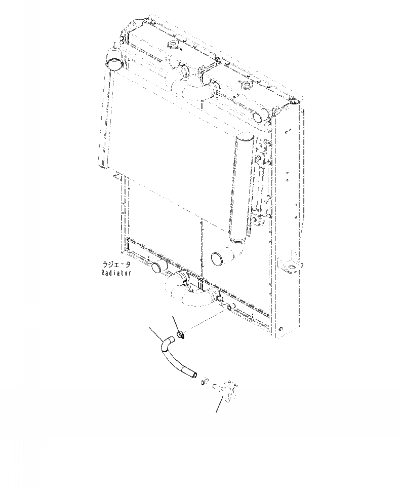 Схема запчастей Komatsu WA470-7 - C- РАДИАТОР ДРЕНАЖН. ТРУБЫ СИСТЕМА ОХЛАЖДЕНИЯ