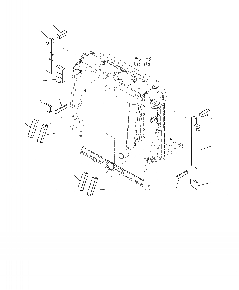 Схема запчастей Komatsu WA470-7 - C- ЩИТКИ РАДИАТОРА СИСТЕМА ОХЛАЖДЕНИЯ