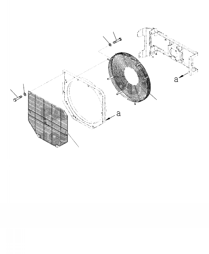 Схема запчастей Komatsu WA470-7 - C- РЕШЕТКА ВЕНТИЛЯТОРА РАДИАТОРА СИСТЕМА ОХЛАЖДЕНИЯ