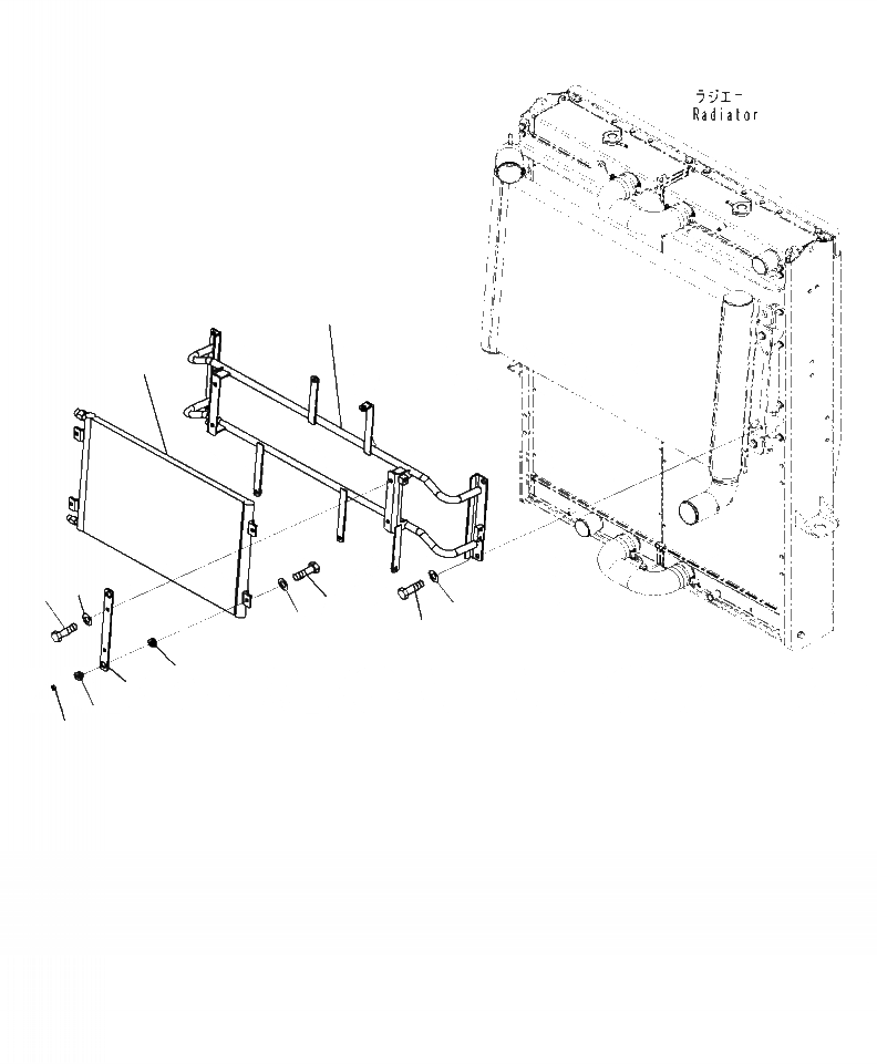Схема запчастей Komatsu WA470-7 - C- РАДИАТОР КОНДЕНСАТОР СИСТЕМА ОХЛАЖДЕНИЯ