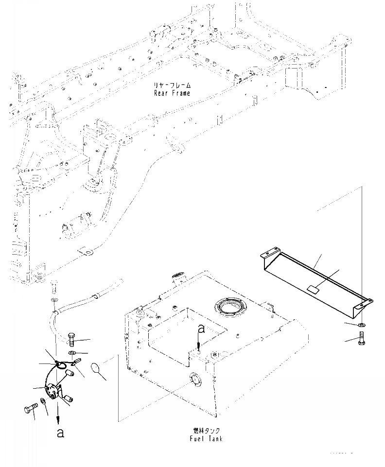 Схема запчастей Komatsu WA470-7 - D- ТОПЛИВН. БАК. ДАТЧИК ТОПЛИВН. БАК. AND КОМПОНЕНТЫ